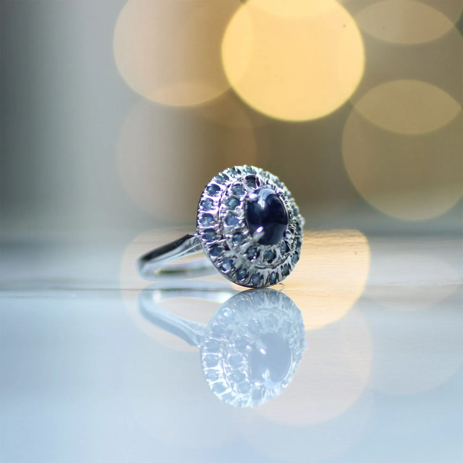 Blue Sapphire Gemstone Ring | 925 Sterling Silver