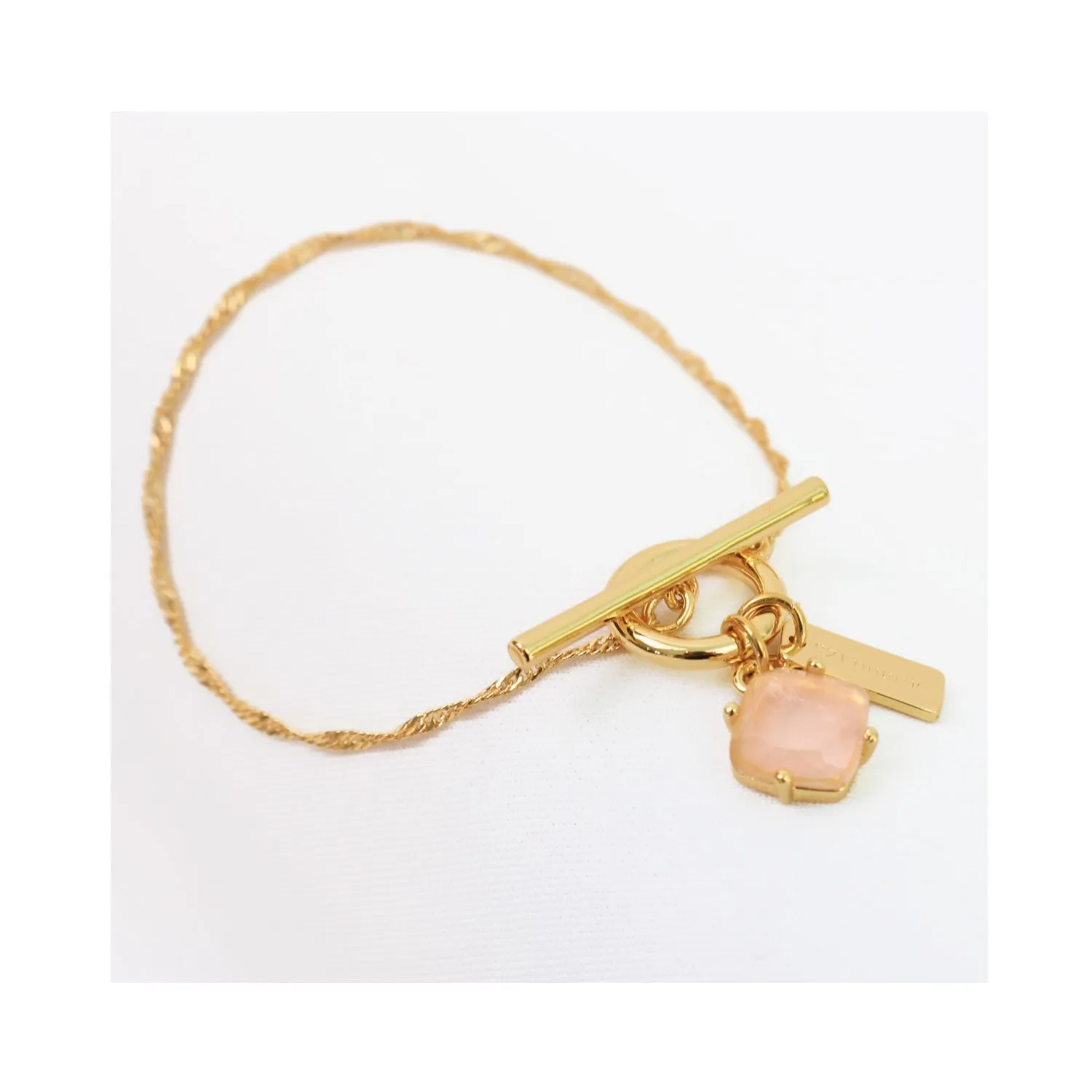 Bracelet Healing Rose Quartz Gold