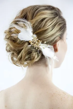 Bridal Feather Hair Clip