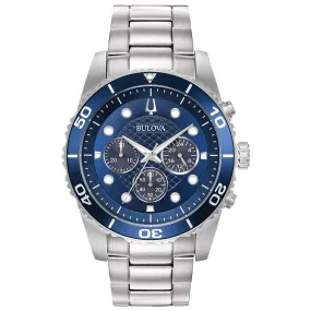 Bulova Men's Essentials 45mm Quartz Watch Chronograph 98A209