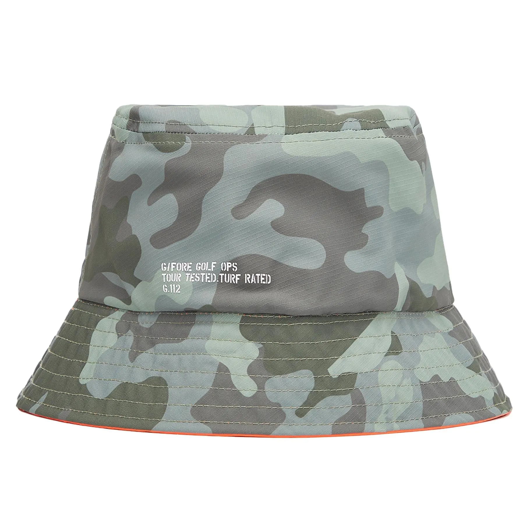 Camo G112 Reversible Tech Bucket Hat Woodland Camo/Shocking Orange - SS24