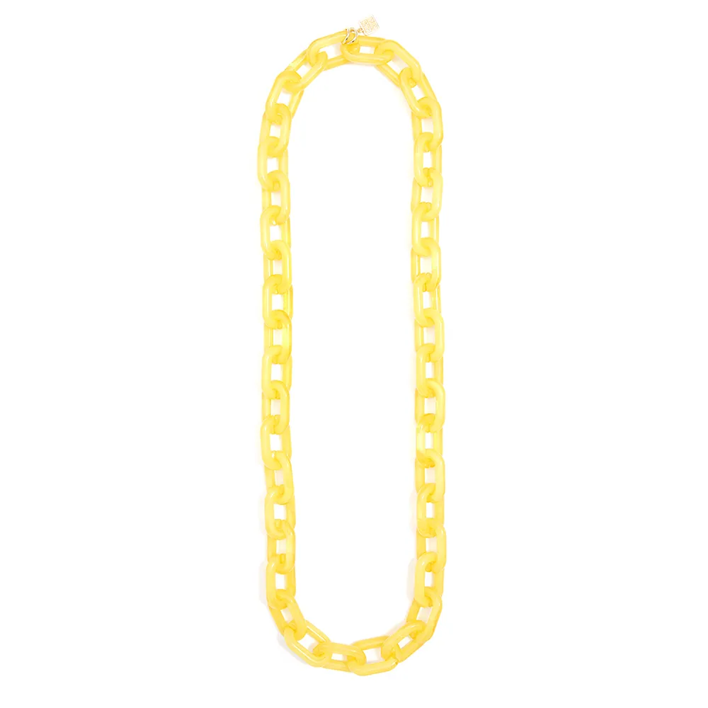 Chain Long Necklace - Yellow