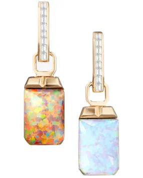 Crystal Haze Tablet Twister Earrings