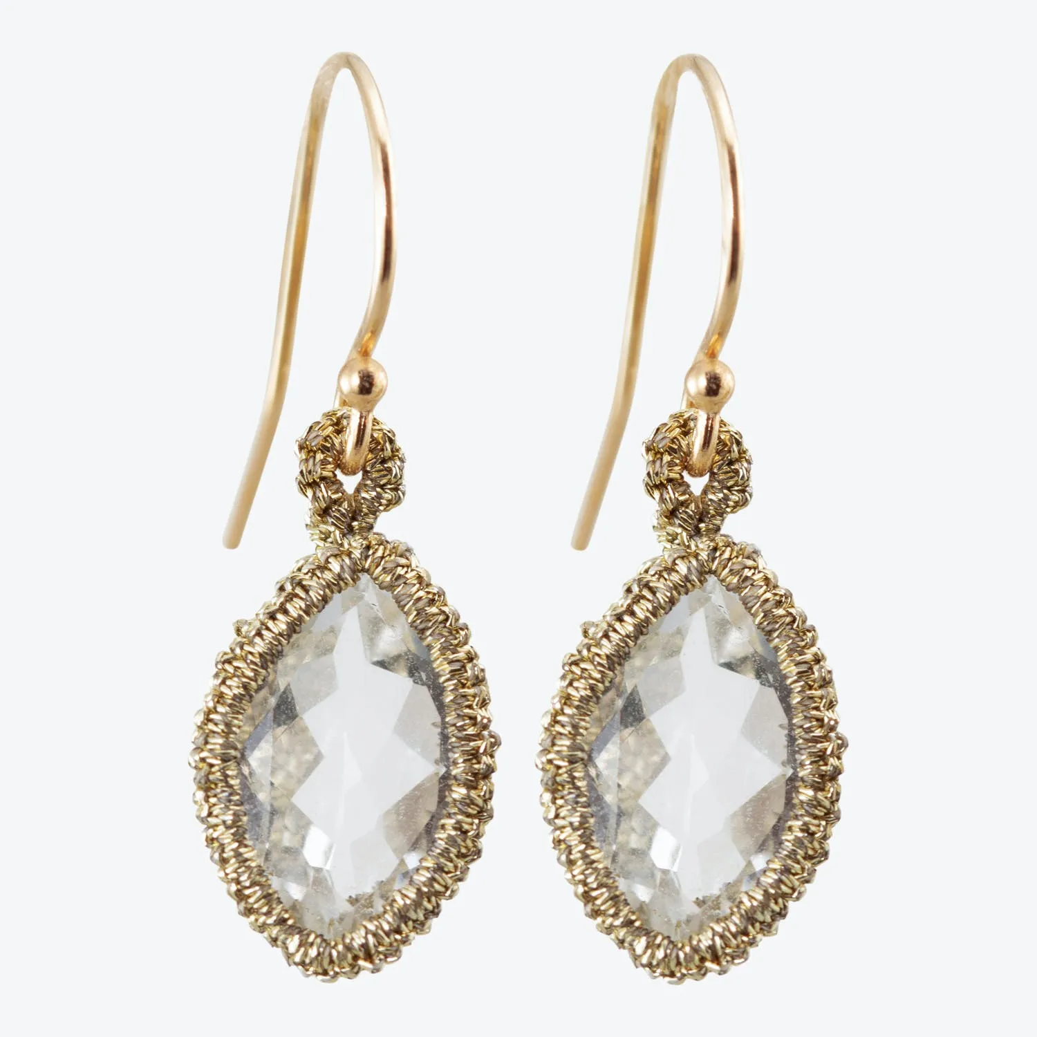 Crystal Quartz Marquise Drop Earrings