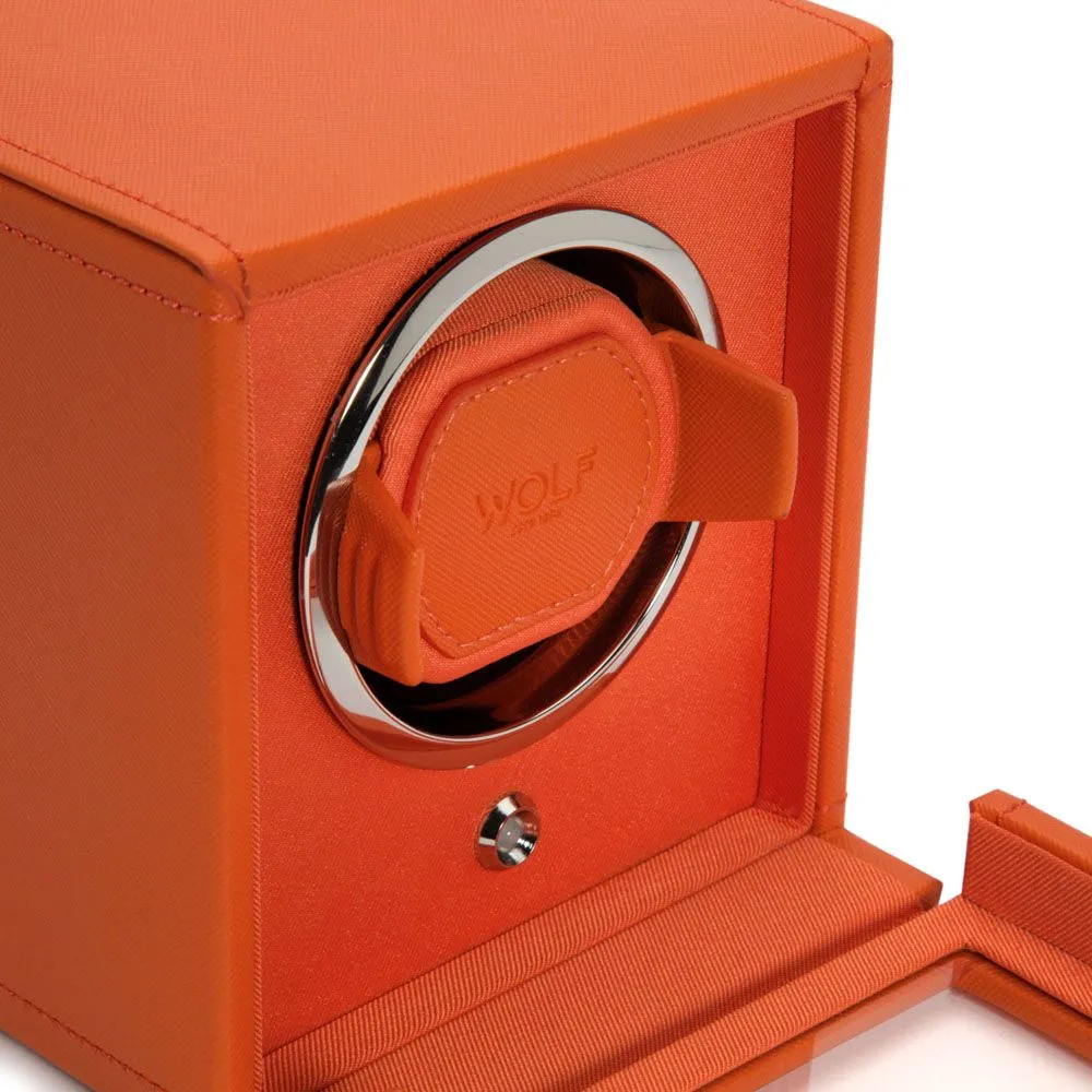 Cub Single Watch Winder With Cover (Orange)