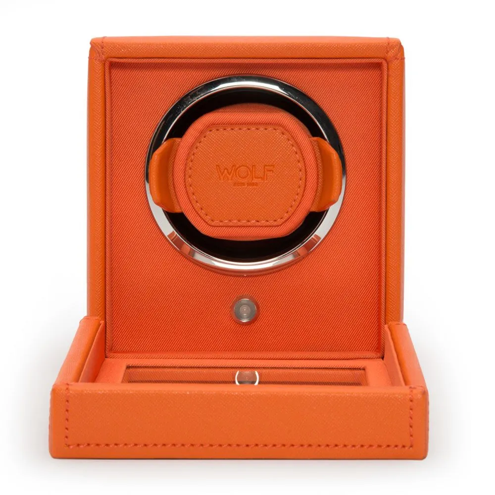 Cub Single Watch Winder With Cover (Orange)