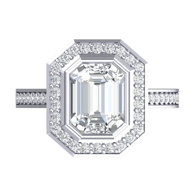 Cubic Zirconia Engagement Ring- Customer Designed Style 2968