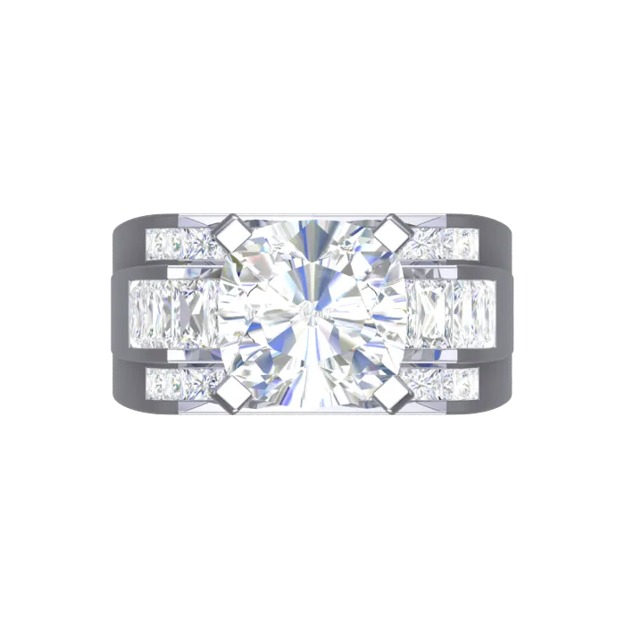 Cubic Zirconia Engagement Ring- Customer Designed Style 4115