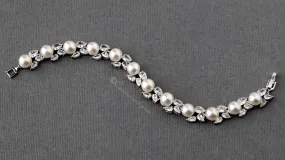 CZ Pearl Wedding Bracelet