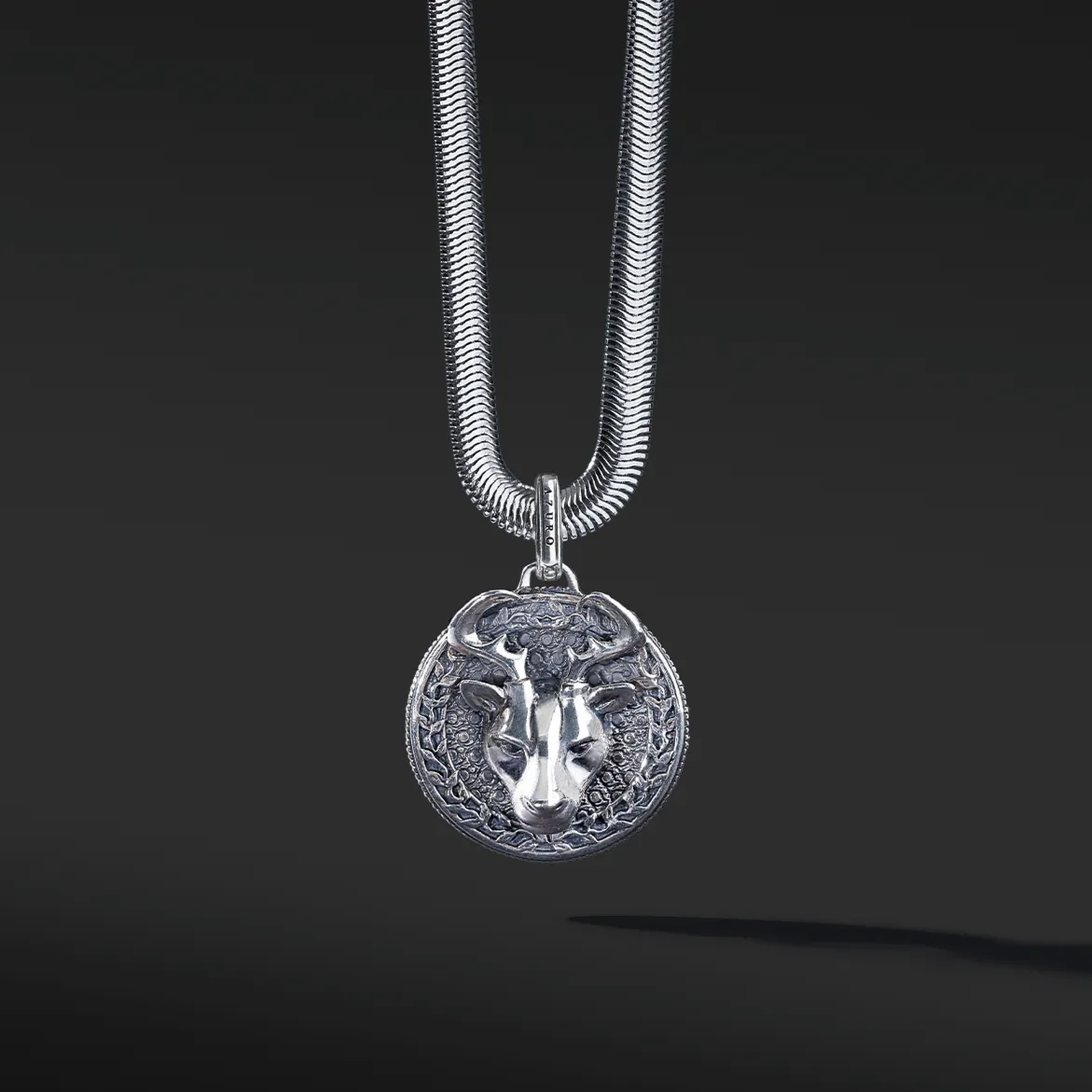 Deer Silver Pendant Necklace | 925 Silver Pendant For Men