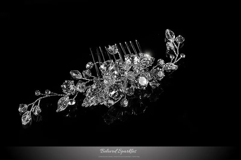 Derica Curved Leaves Hair Comb | Swarovski Crystal