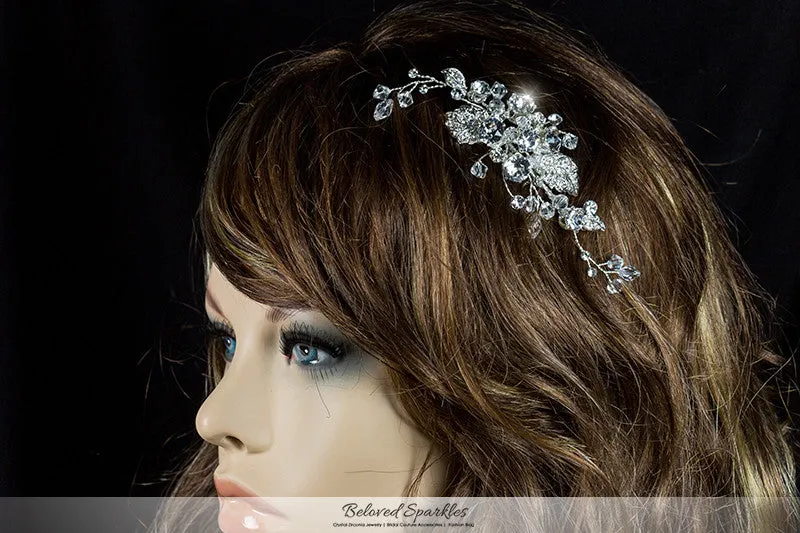 Derica Curved Leaves Hair Comb | Swarovski Crystal