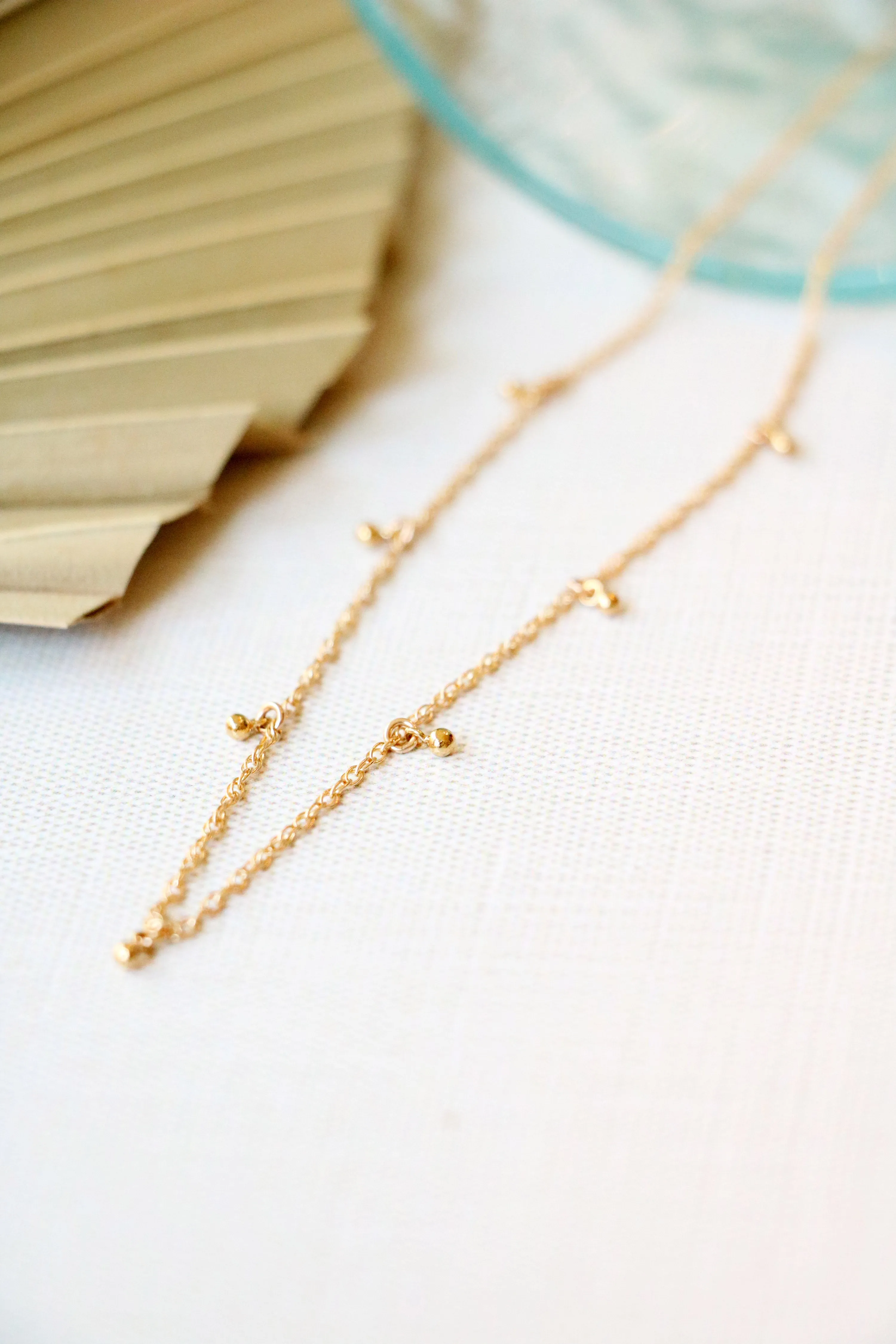 dew drops necklace { gold }