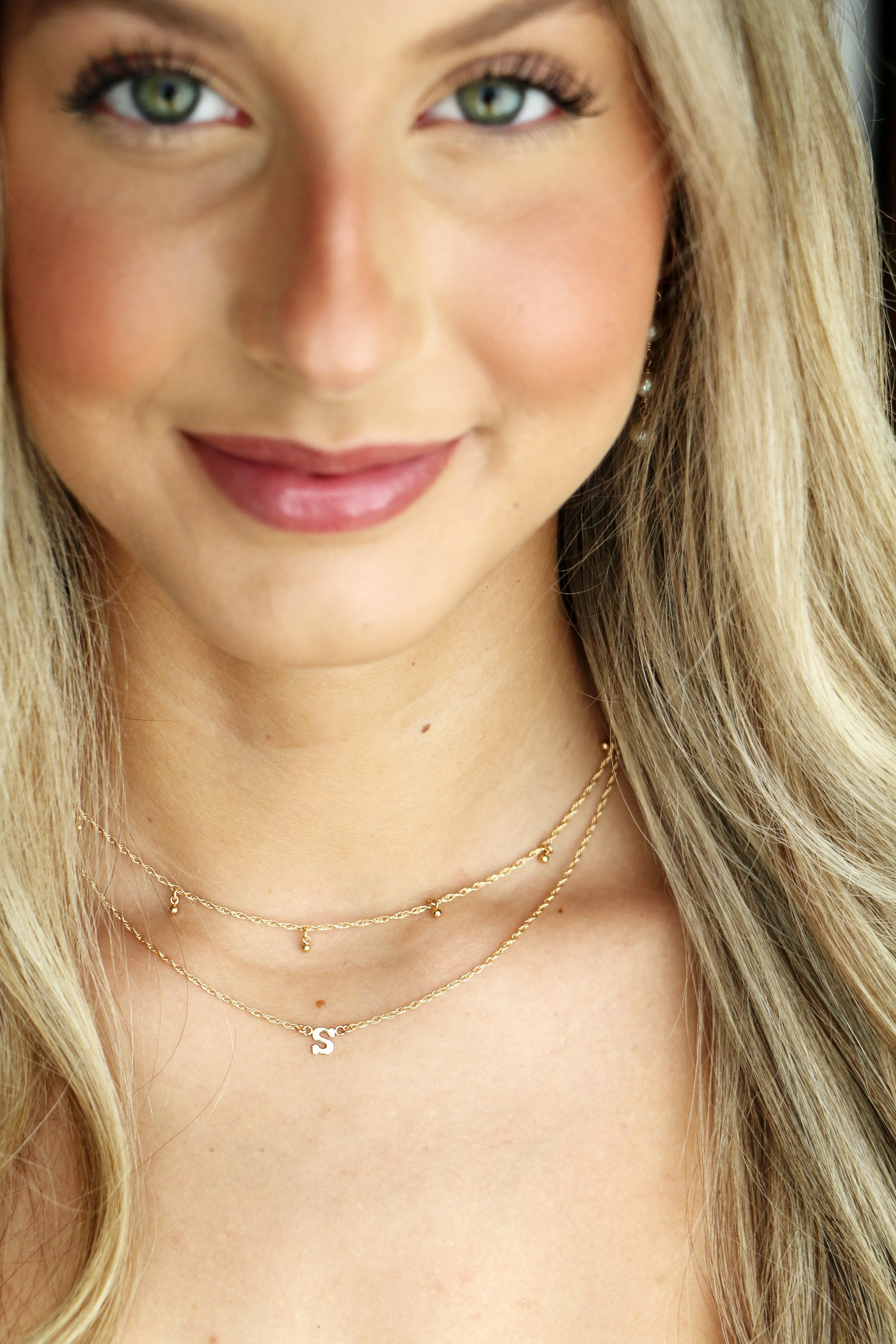 dew drops necklace { gold }