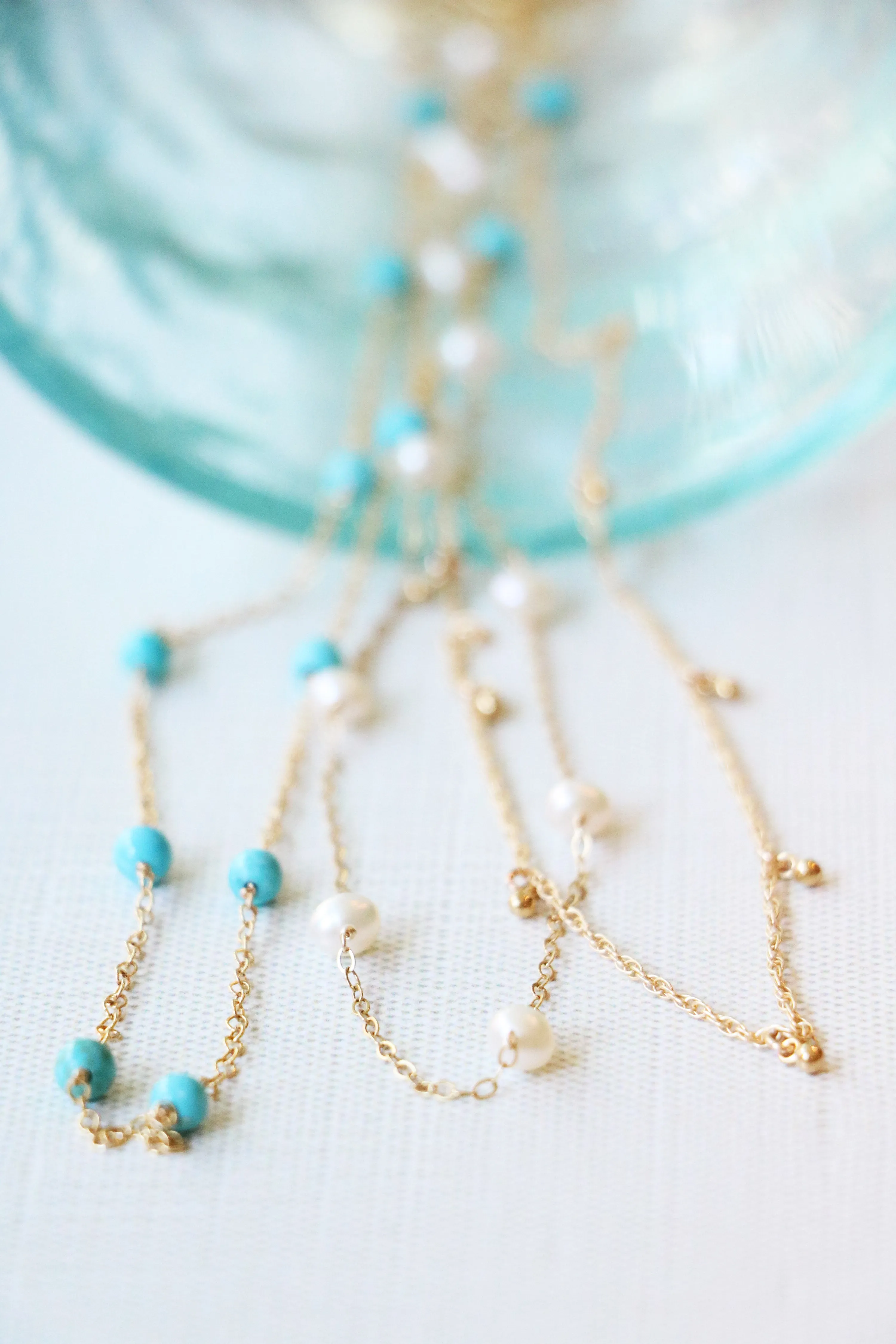 dew drops necklace { gold }