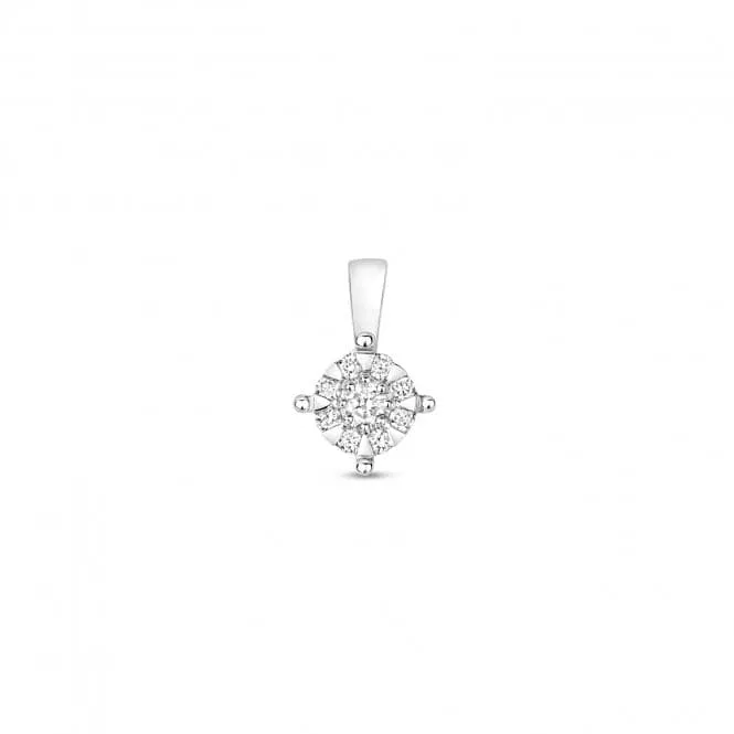 Diamond Jewellery 9ct White Gold 0.75ct Look Pendant PD142W