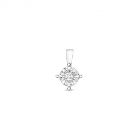 Diamond Jewellery 9ct White Gold 0.75ct Look Pendant PD142W