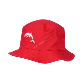 DOLPHINS NRL TWILL BUCKET HAT RED