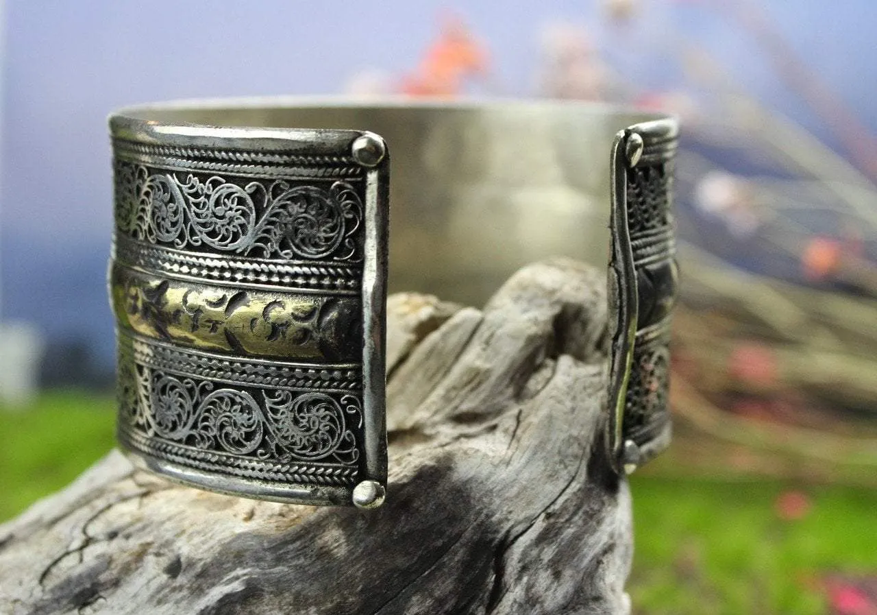 Dragon Crafted Wide Filigree Bracelet