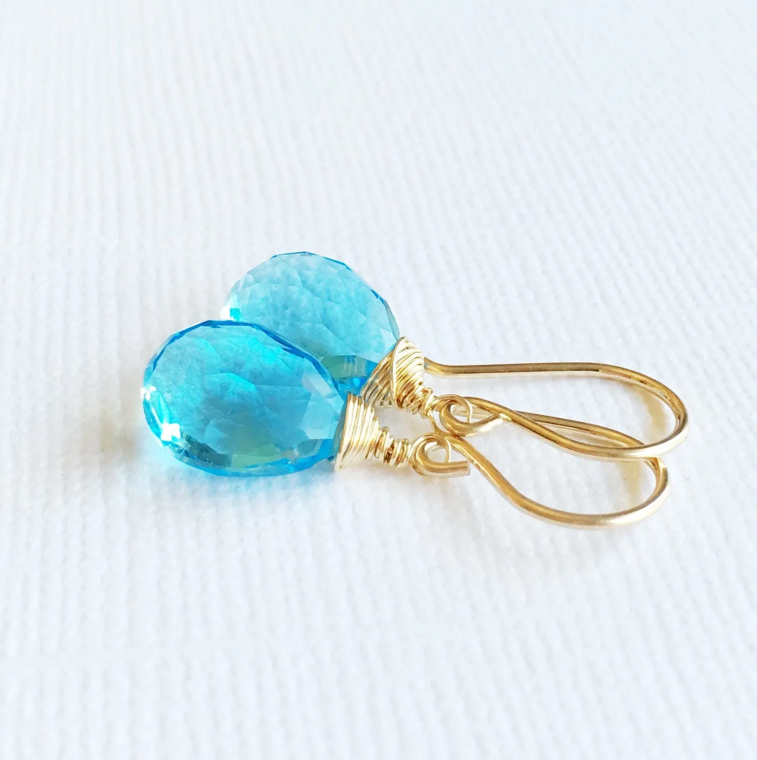 Earrings Nalani - Blue quartz (E282)