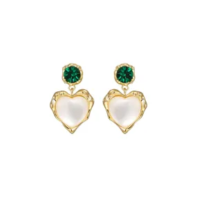 Eden Love Drop Green Earrings