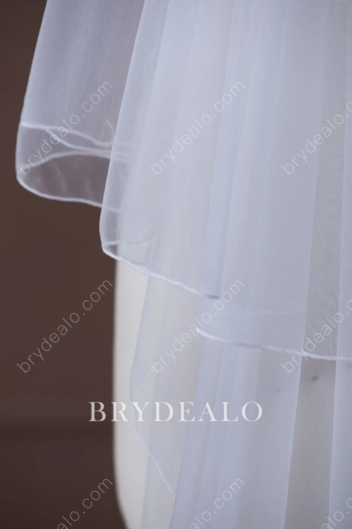 Elegant Chapel Length 2 Tiered Wedding Rowlock Edge Veil Online