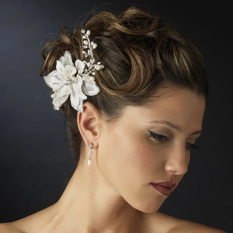 Elegant Crystal & Freshwater Pearl Bridal Comb