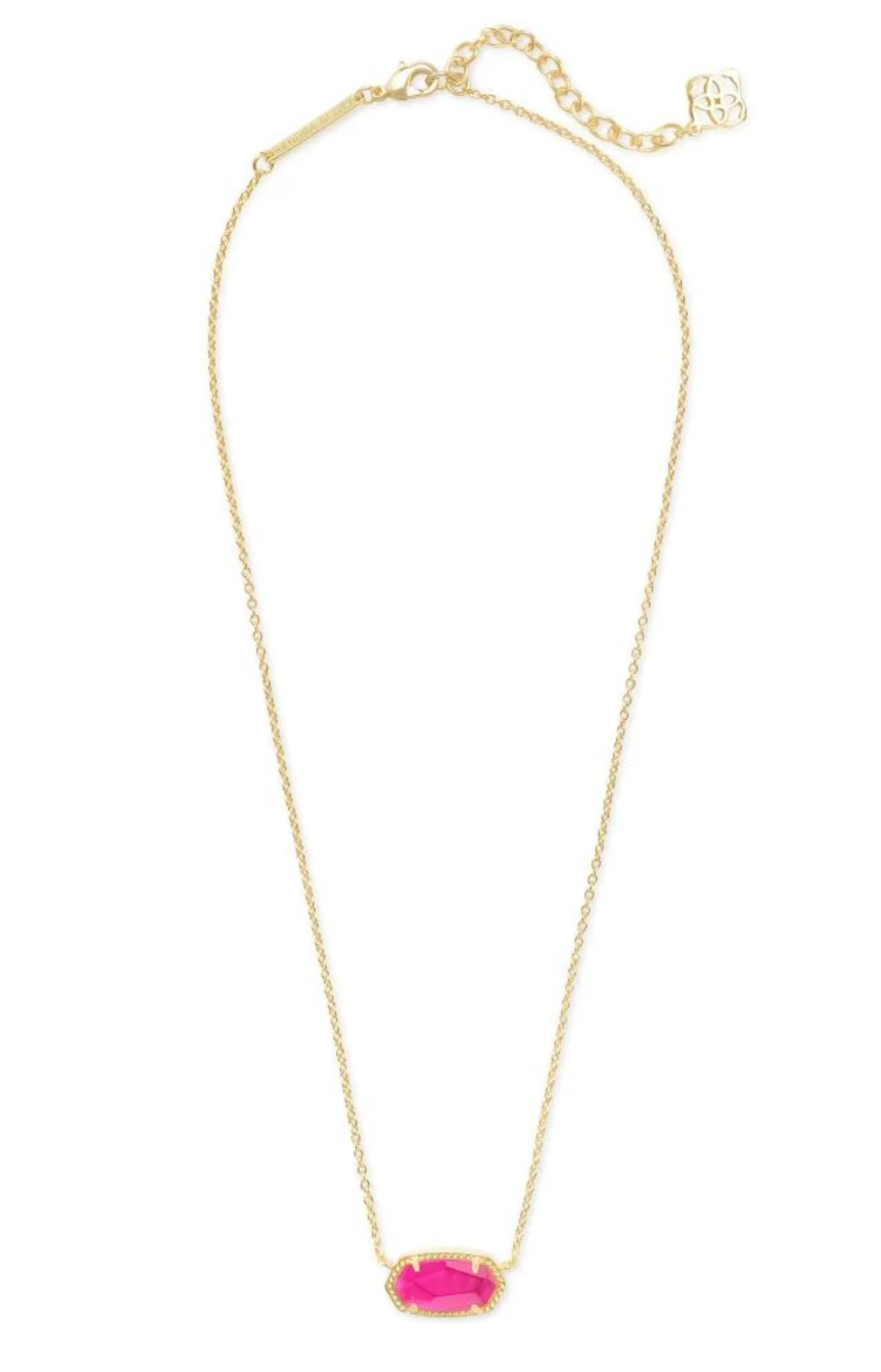 Elisa Gold Pendent Necklace In Azalea Illusion