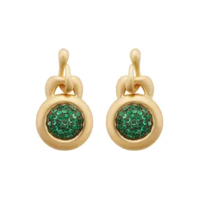 Emerald Caviar Earrings Large