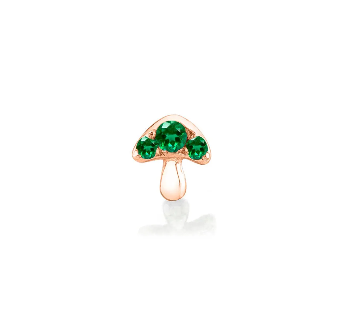 Emerald Mushroom Stud