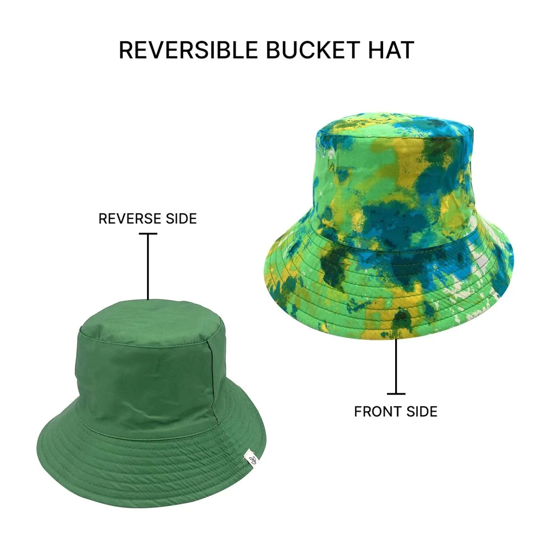 Empire Cove Tie Dye Ice Crumple Bucket Hat Reversible Fisherman Cap Women Men