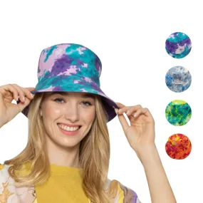 Empire Cove Tie Dye Ice Crumple Bucket Hat Reversible Fisherman Cap Women Men