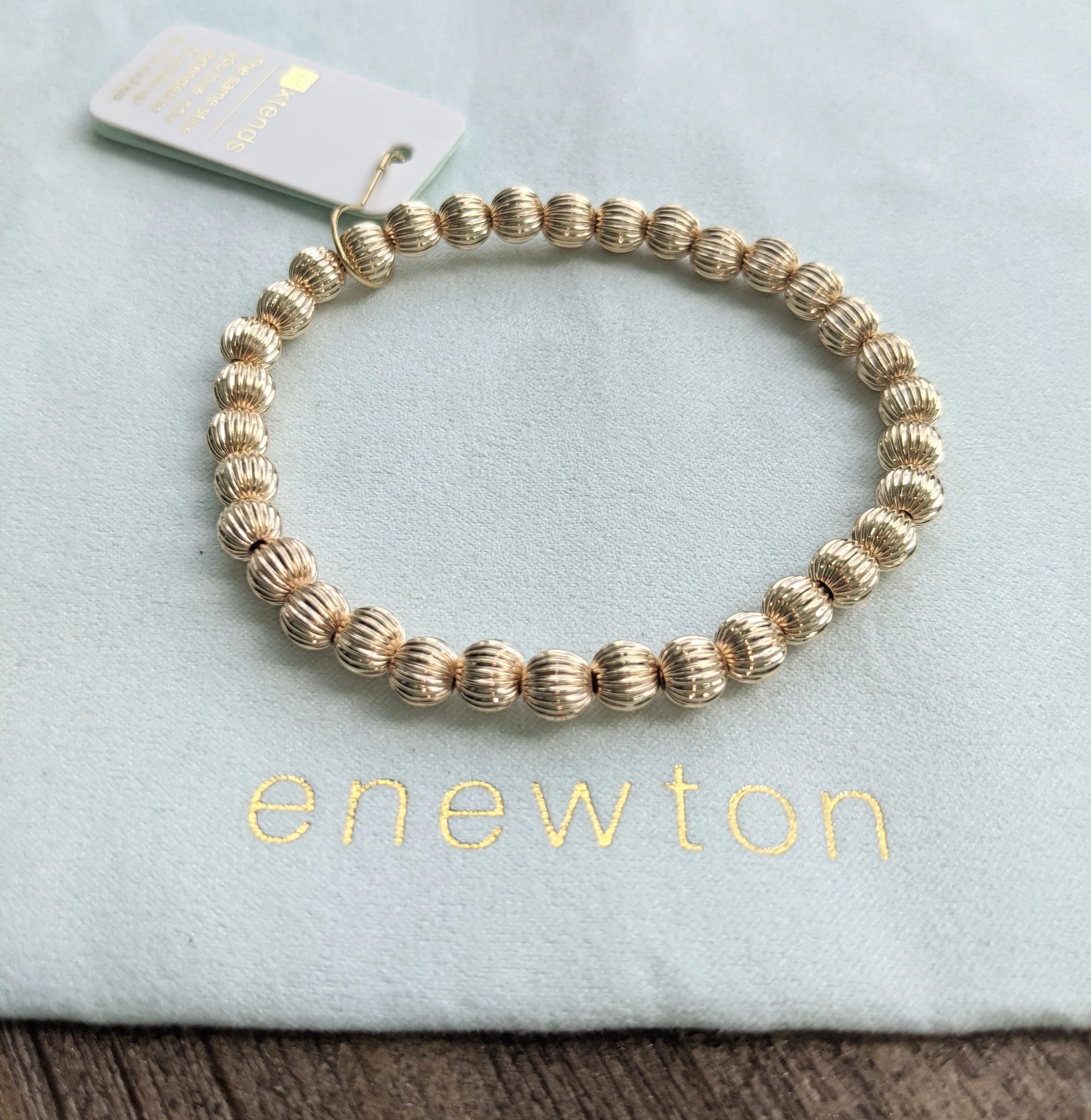 eNewton Extends Dignity Gold 6mm Bead Bracelet