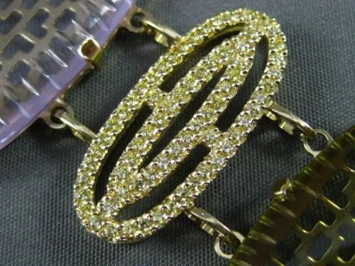 ESTATE MASSIVE 2.0CT DIAMOND & MULTI GEM 18KT YELLOW GOLD OVAL FILIGREE BRACELET