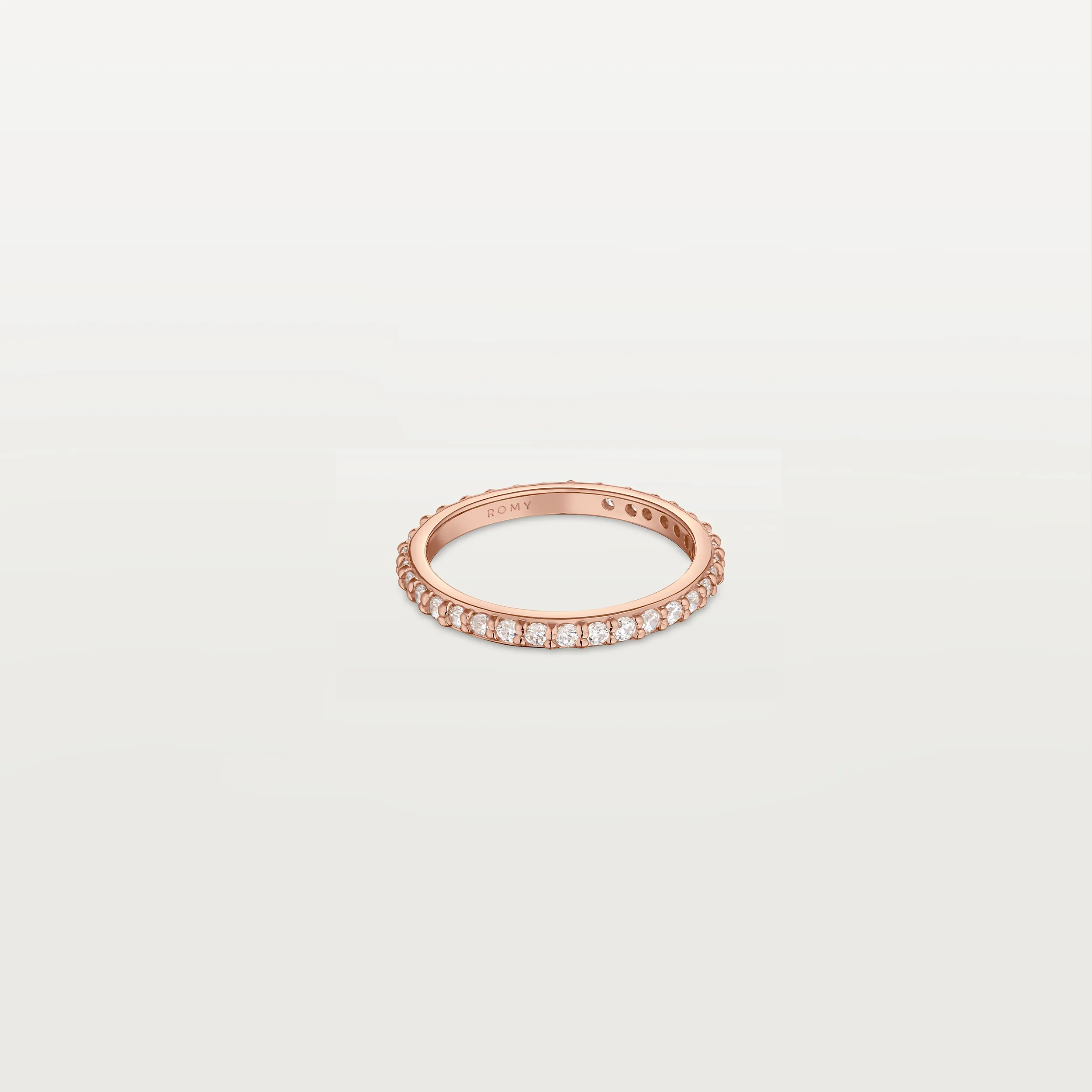 Eternity Ring Rose Gold with White Pave