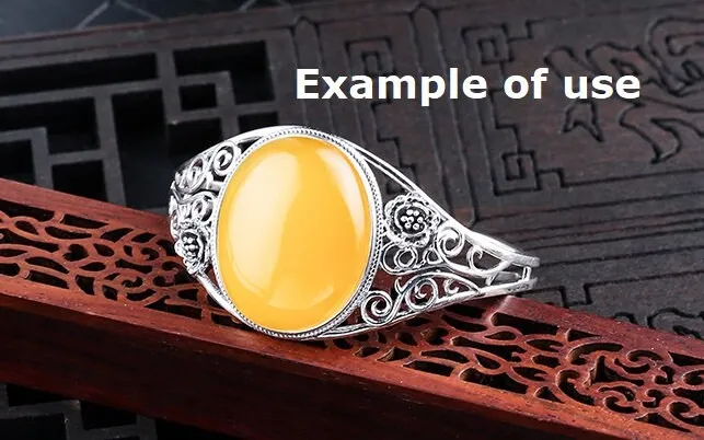 Ethnic Flower Oval Mount Bracelet Setting Wholesale Sterling Silver Fine 925 27x23mm For One Stone Adjustable No Prongs DIY Jewelry