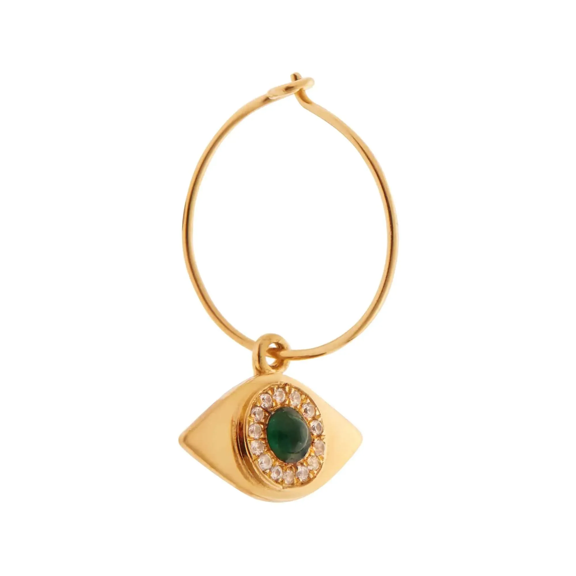 Eye Sun Hoops Emerald