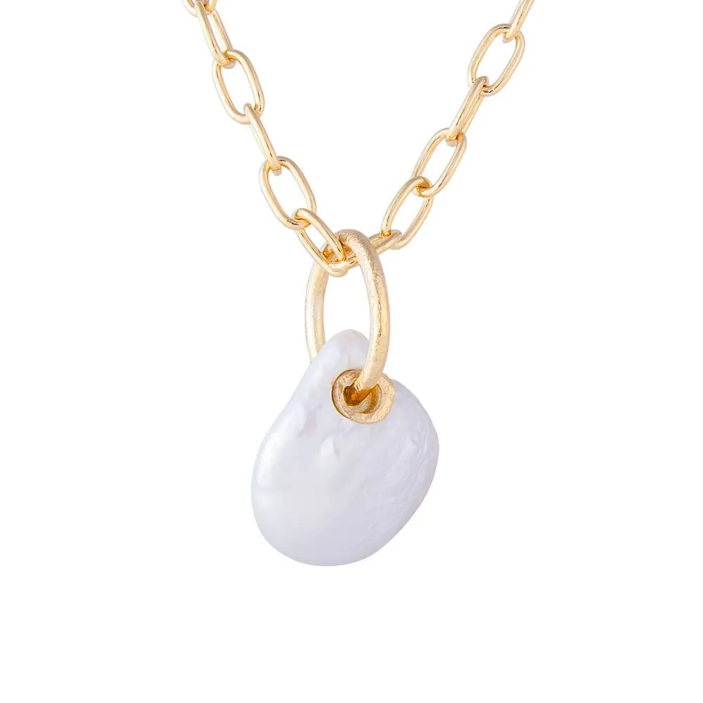 Fairley Valencia Pearl Necklace - Gold