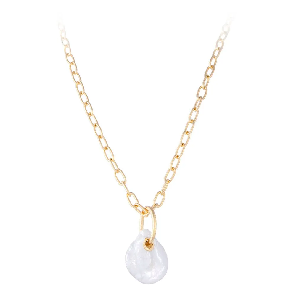 Fairley Valencia Pearl Necklace - Gold