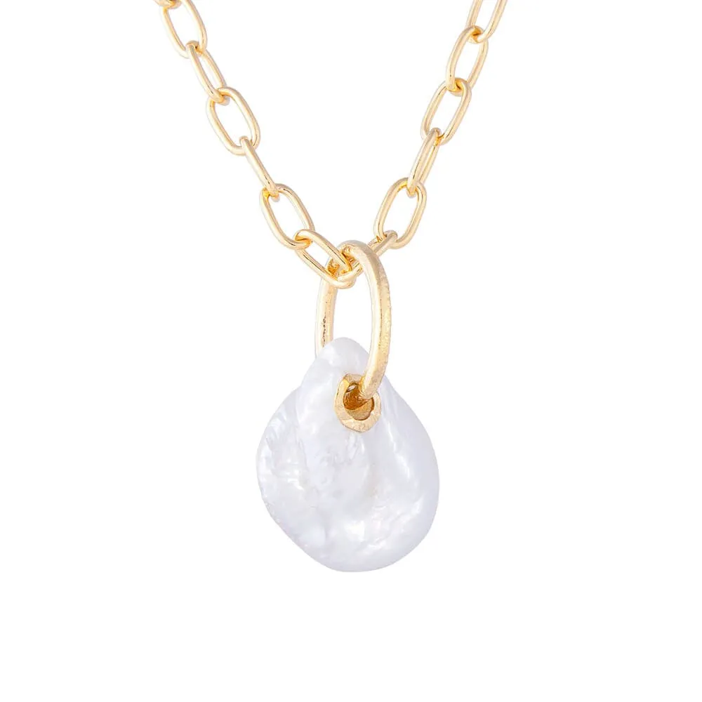 Fairley Valencia Pearl Necklace - Gold