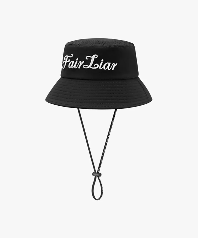 FAIRLIAR Unisex Bucket Embroidery Hat - Black