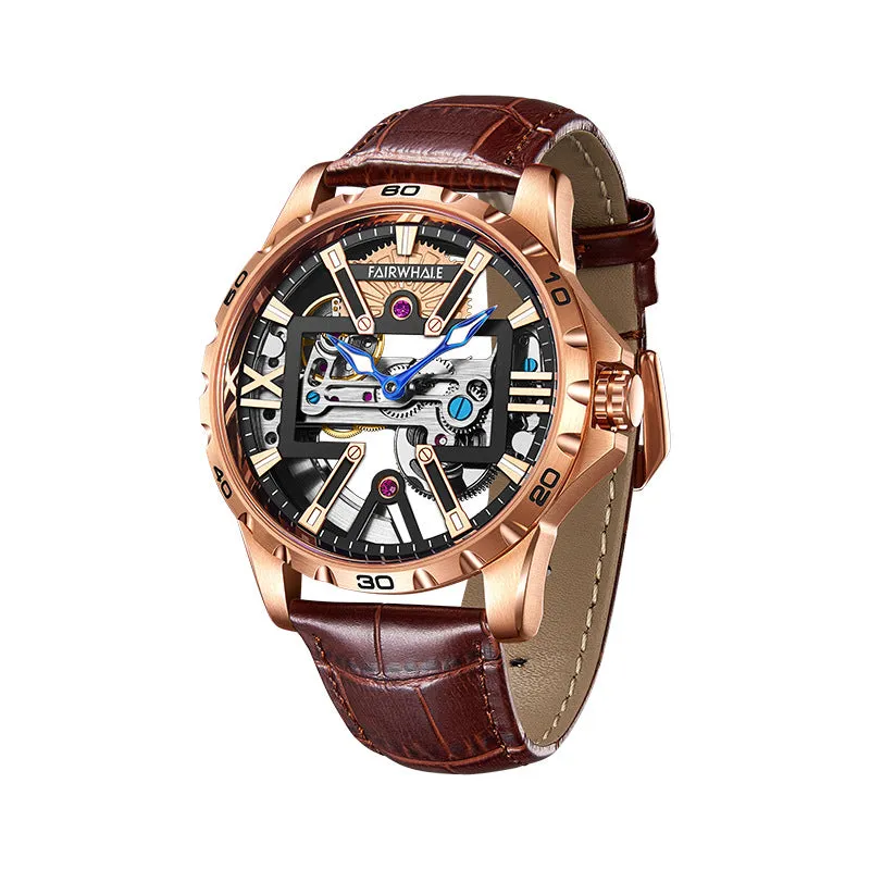 Fairwhale Waterproof Luminous Automatic Mechanical Watch Tourbillon Hollow out Sports Men's Watches