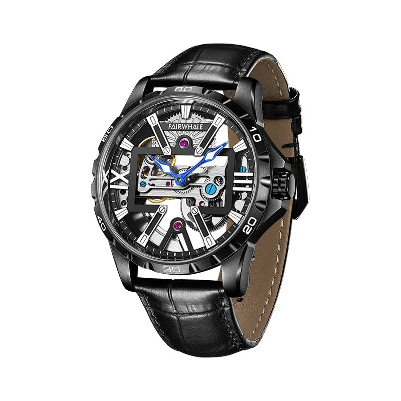 Fairwhale Waterproof Luminous Automatic Mechanical Watch Tourbillon Hollow out Sports Men's Watches