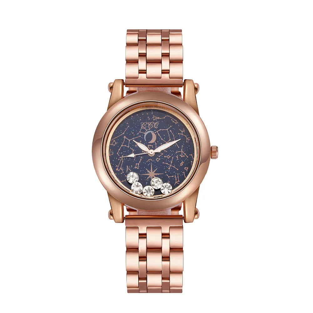 Fashion Diamond-Embedded Watch Women's Waterproof Just with Quartz Watch Fashion Watch Women's Business Casual Women's Watch