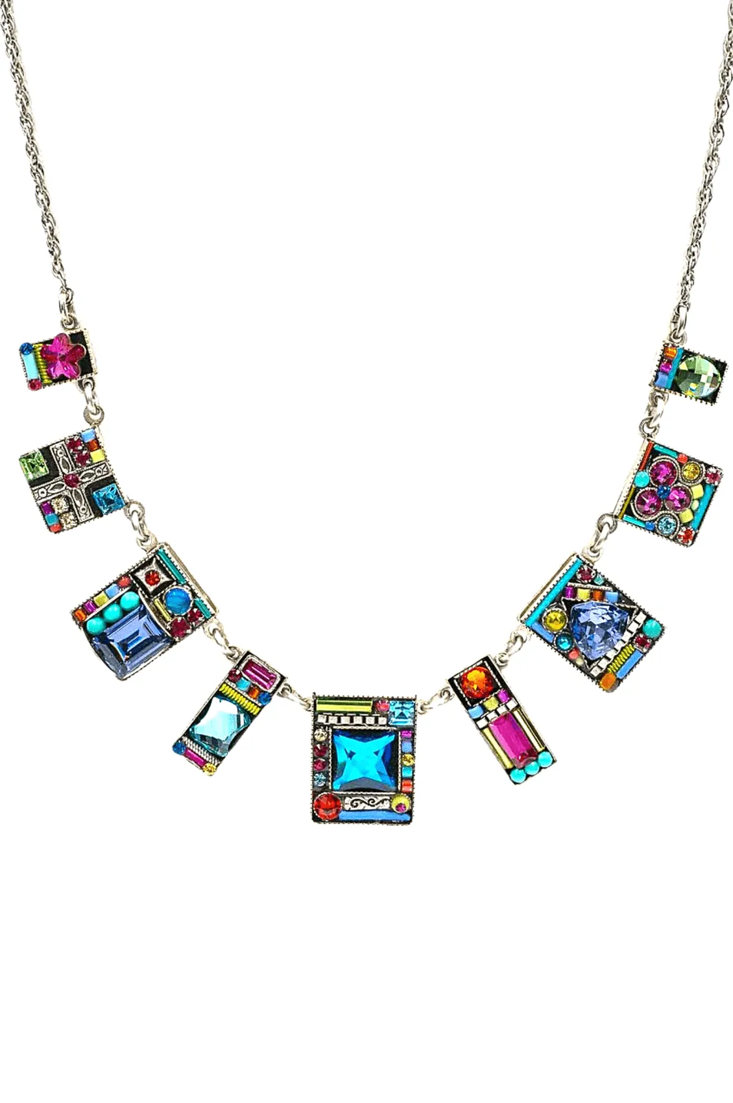 Firefly 8740 Multi-Color Large Swarovski Crystal Necklace