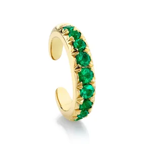 French Pave Graduated Emerald Ear Cuff | Ready to Ship