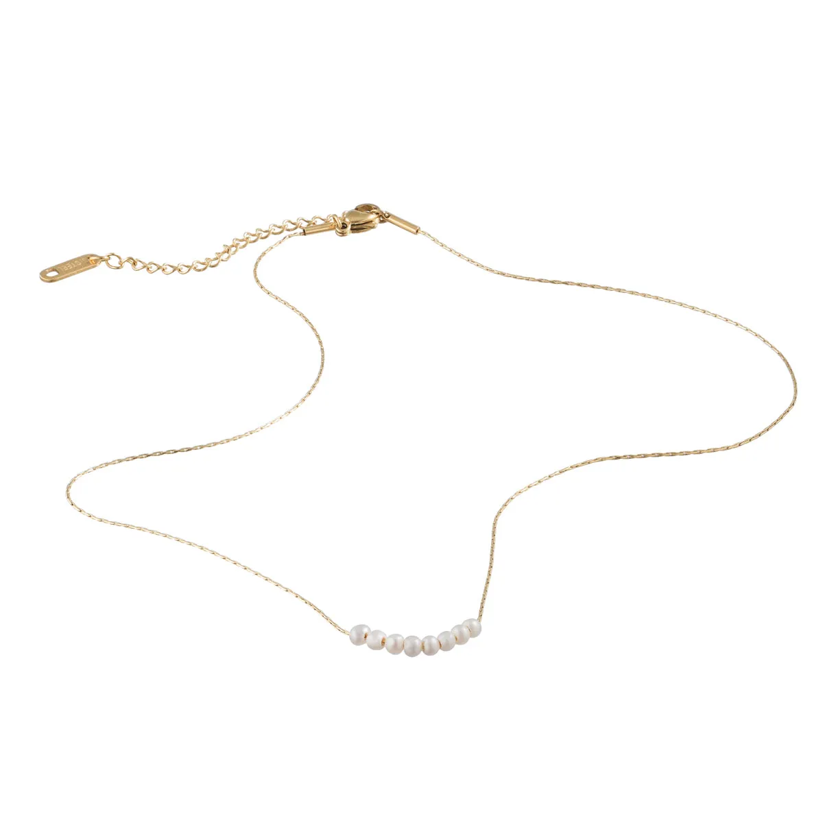 Freshwater Tiny Pearls Gold Necklace