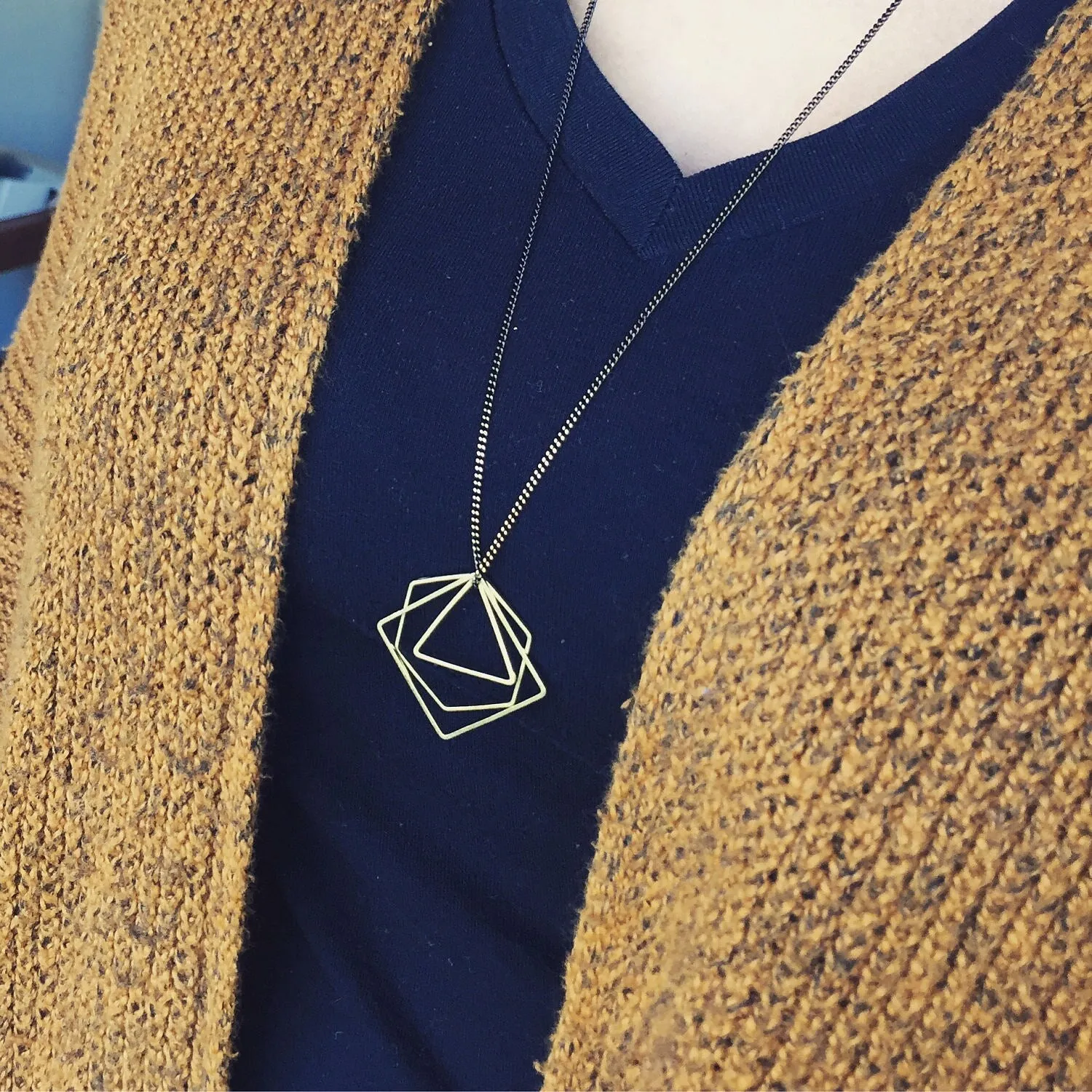 Geometric Minimalist Necklace Layering Necklace