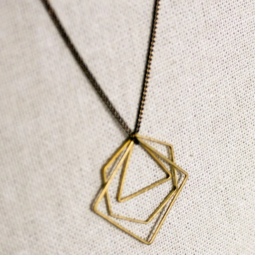 Geometric Minimalist Necklace Layering Necklace