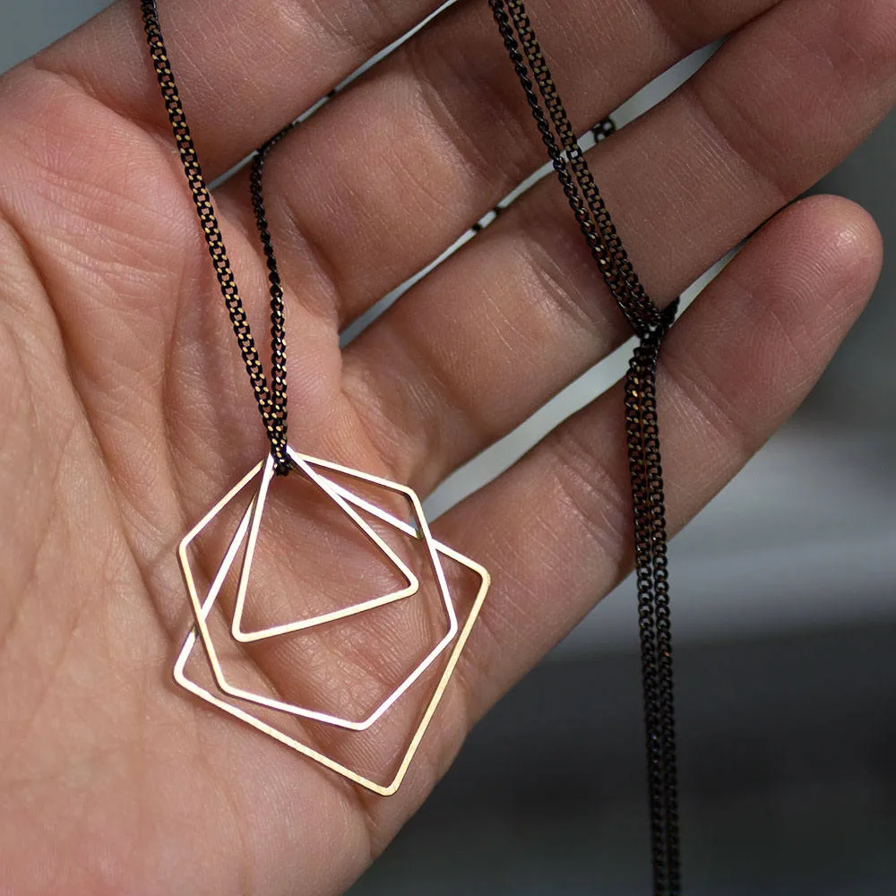 Geometric Minimalist Necklace Layering Necklace